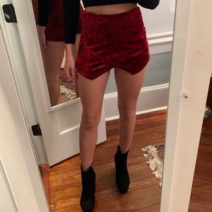 Gab & Kate Red Velvet Skort